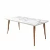 Utopia 70.86" Modern Beveled Rectangular Dining Table with Glass Top - Off White - Utopia 70.86" Modern Beveled Rectangular Dining Table with Glass Top - Off White