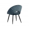 Sunpan Capaldi Dining Chair In Nono Petrol - Back Angle