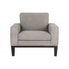 Sunpan Davilo Armchair in Light Grey Leather - Front