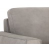 Sunpan Davilo Armchair in Light Grey Leather - Seat Back
