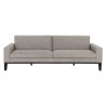 Sunpan Davilo Sofa in Light Grey Leather - Front