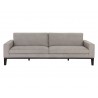 Sunpan Davilo Sofa in Light Grey Leather - Front