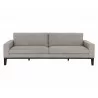 Sunpan Davilo Sofa in Light Grey Leather - Front - Sunpan Davilo Sofa in Light Grey Leather - Front