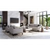 Sunpan Davilo Sofa in Light Grey Leather - Lifestyle