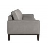 Sunpan Davilo Sofa in Light Grey Leather - Side
