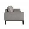 Sunpan Davilo Sofa in Light Grey Leather - Side - Sunpan Davilo Sofa in Light Grey Leather - Side