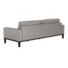 Sunpan Davilo Sofa in Light Grey Leather - Back Angle