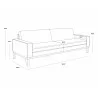 Sunpan Davilo Sofa in Light Grey Leather - Dimensions - Sunpan Davilo Sofa in Light Grey Leather - Dimensions