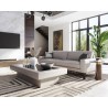 Sunpan Davilo Sofa in Light Grey Leather - Lifestyle