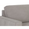 Sunpan Davilo Sofa in Light Grey Leather - Seat Back