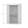 Manhattan Comfort Mulberry Modern Open Corner Closet with 2 Hanging Rods 