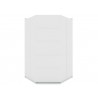 Manhattan Comfort Mulberry Modern Open Corner Closet with 2 Hanging Rods in White Back