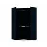 Manhattan Comfort Mulberry Modern Open Corner Closet with 2 Hanging Rods in Tatiana Midnight Blue Open - Manhattan Comfort Mulberry Modern Open Corner Closet with 2 Hanging Rods in Tatiana Midnight Blue Open