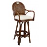 Hospitality Rattan Home Classic Indoor Swivel Rattan & Wicker Stool in TC Antique Finish