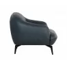 Sunpan Armani Armchair in Midnight Blue Leather - Side - Sunpan Armani Armchair in Midnight Blue Leather - Side
