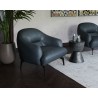 Sunpan Armani Armchair in Midnight Blue Leather - Lifestyle