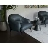 Sunpan Armani Armchair in Midnight Blue Leather - Lifestyle - Sunpan Armani Armchair in Midnight Blue Leather - Lifestyle