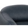 Sunpan Armani Armchair in Midnight Blue Leather - Seat Back Close-up