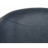 Sunpan Armani Armchair in Midnight Blue Leather - Seatback Close-up
