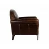 Sunpan Bastoni Lounge Chair in Chocolate Leather - Siide - Sunpan Bastoni Lounge Chair in Chocolate Leather - Siide