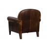 Sunpan Bastoni Lounge Chair in Chocolate Leather - Back Angled