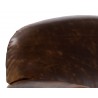 Sunpan Bastoni Lounge Chair in Chocolate Leather - Seat Back