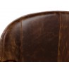 Sunpan Bastoni Lounge Chair in Chocolate Leather - Seat Back