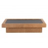 Sunpan Azelia Coffee Table in Camel Leather - Front