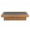 Sunpan Azelia Coffee Table in Camel Leather - Front - Sunpan Azelia Coffee Table in Camel Leather - Front