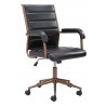 Zuo Modern Auction Office Chair in Vintage Black - Angled View