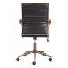 Zuo Modern Auction Office Chair in Vintage Black - Back View