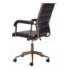 Zuo Modern Auction Office Chair in Vintage Black - Back Angled