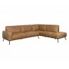 Sunpan Brandi Sofa Chaise - Raf - Camel Leather - Front  - Sunpan Brandi Sofa Chaise - Raf - Camel Leather - Front 