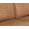 Sunpan Brandi Sofa Chaise - Raf - Camel Leather - Seat Close-up
