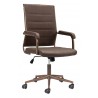 Zuo Modern Auction Office Chair in Espresso - Angled
