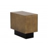 Sunpan Blakely End Table in Antique Brass - Angled
