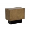 Sunpan Blakely End Table in Antique Brass - Front View