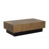 Sunpan Blakely Coffee Table in Antique Brass - Angled