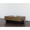 Sunpan Blakely Coffee Table in Antique Brass - Lifestyle
