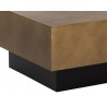 Sunpan Blakely Coffee Table in Antique Brass - Edge Close-up