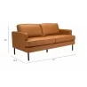 Zuo Modern Decade Sofa in Brown - With Dimension - Zuo Modern Decade Sofa in Brown - With Dimension