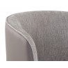 Sunpan Asher Office Chair in Flint Grey and Napa Taupe - Seat Back Detail