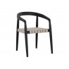 Sunpan Cayman Dining Armchair In Charcoal - Angled