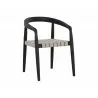 Sunpan Cayman Dining Armchair In Charcoal - Angled - Sunpan Cayman Dining Armchair In Charcoal - Angled