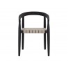 Sunpan Cayman Dining Armchair In Charcoal - Front