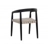 Sunpan Cayman Dining Armchair In Charcoal - Back Angled