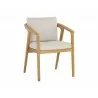 Sunpan Coraline Dining Armchair in Palazzo Cream - Angled - Sunpan Coraline Dining Armchair in Palazzo Cream - Angled