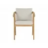 Sunpan Coraline Dining Armchair in Palazzo Cream - Front - Sunpan Coraline Dining Armchair in Palazzo Cream - Front