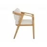 Sunpan Coraline Dining Armchair in Palazzo Cream - Side - Sunpan Coraline Dining Armchair in Palazzo Cream - Side