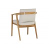Sunpan Coraline Dining Armchair in Palazzo Cream - Back Angle
